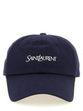 Saint Laurent Blue Cotton Cap (Baseball Hat)