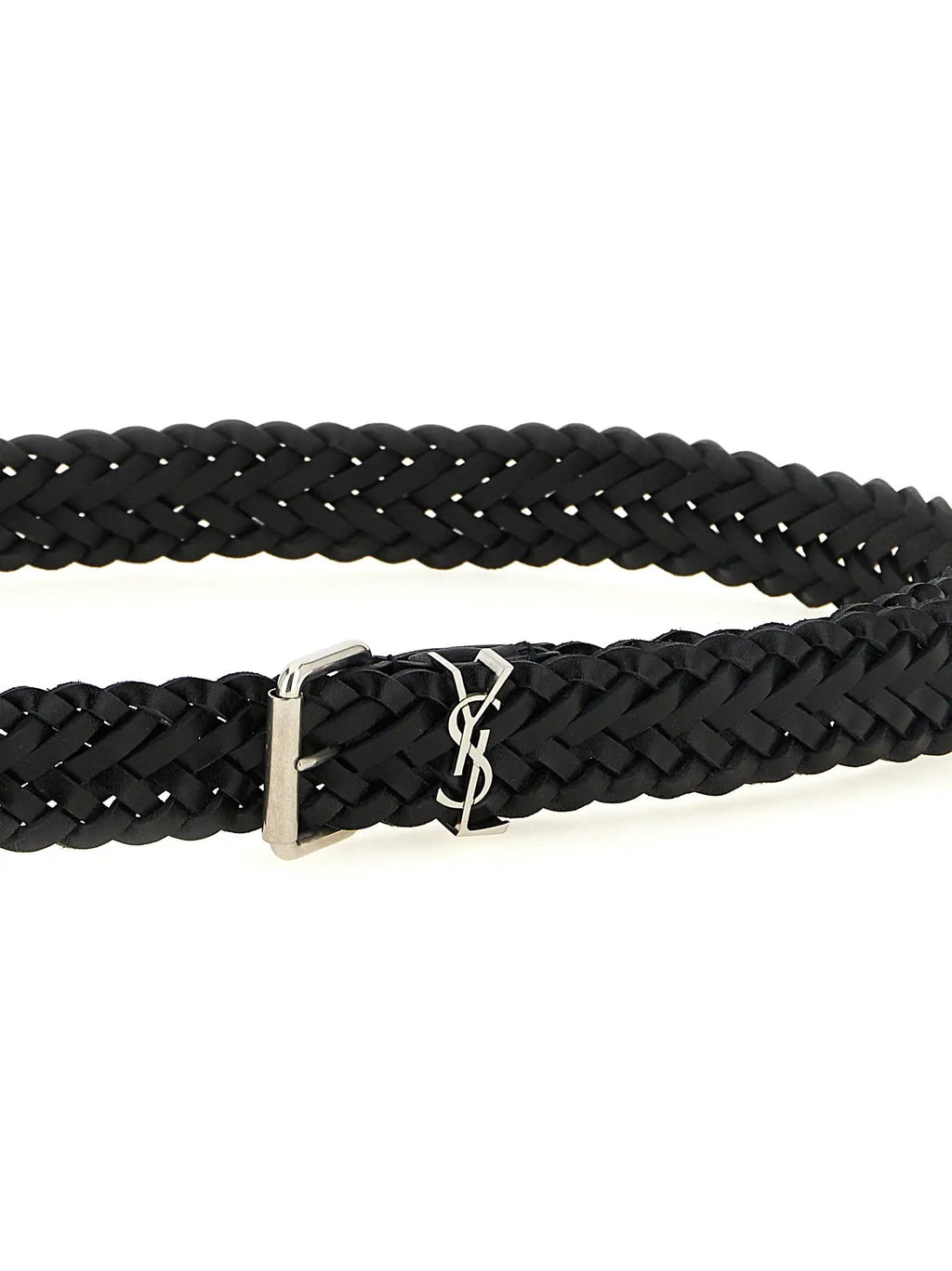 Saint Laurent Saint Laurent Black Calfskin Regular Belt