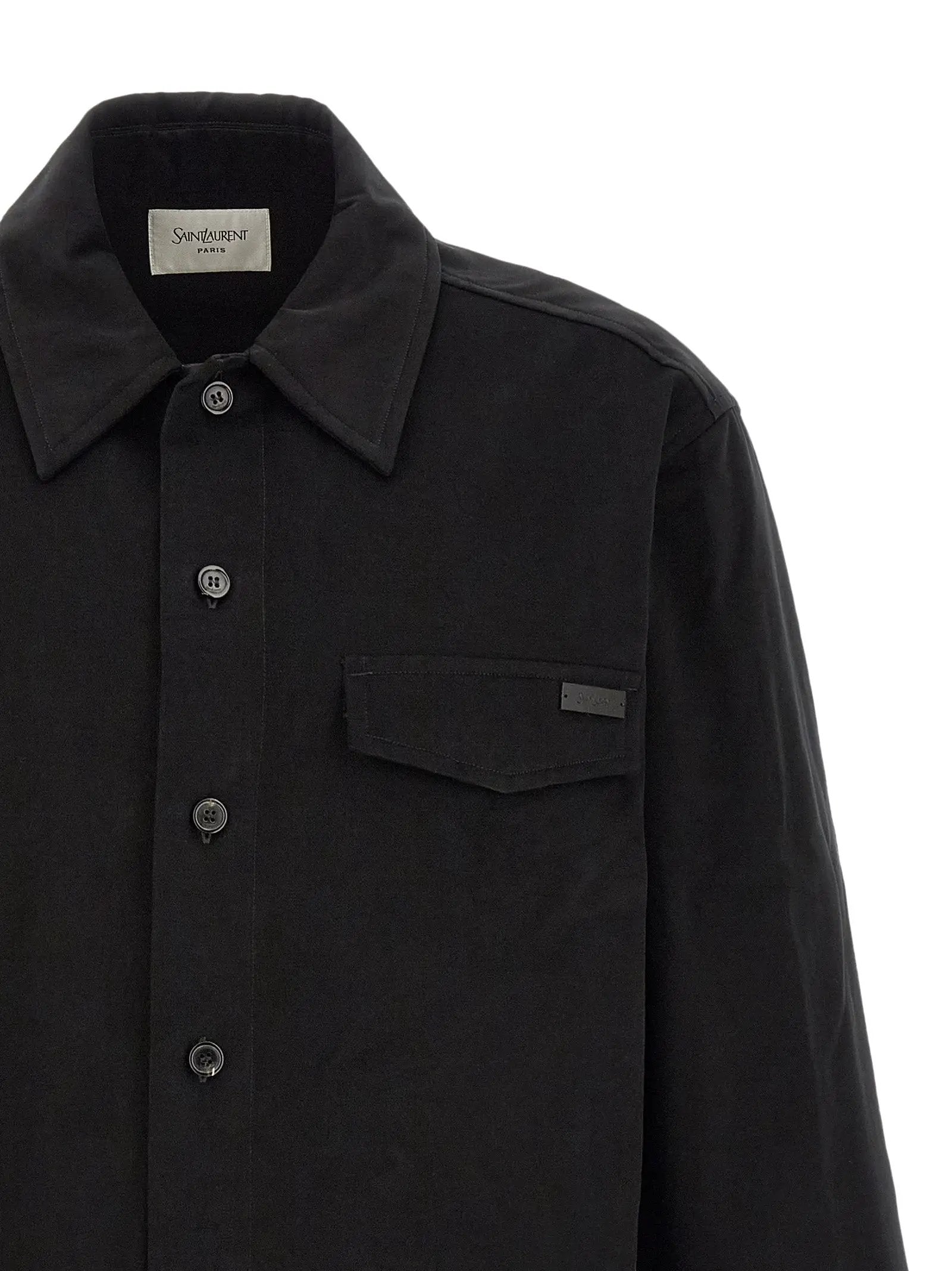 Saint Laurent Black Cotton Blouse