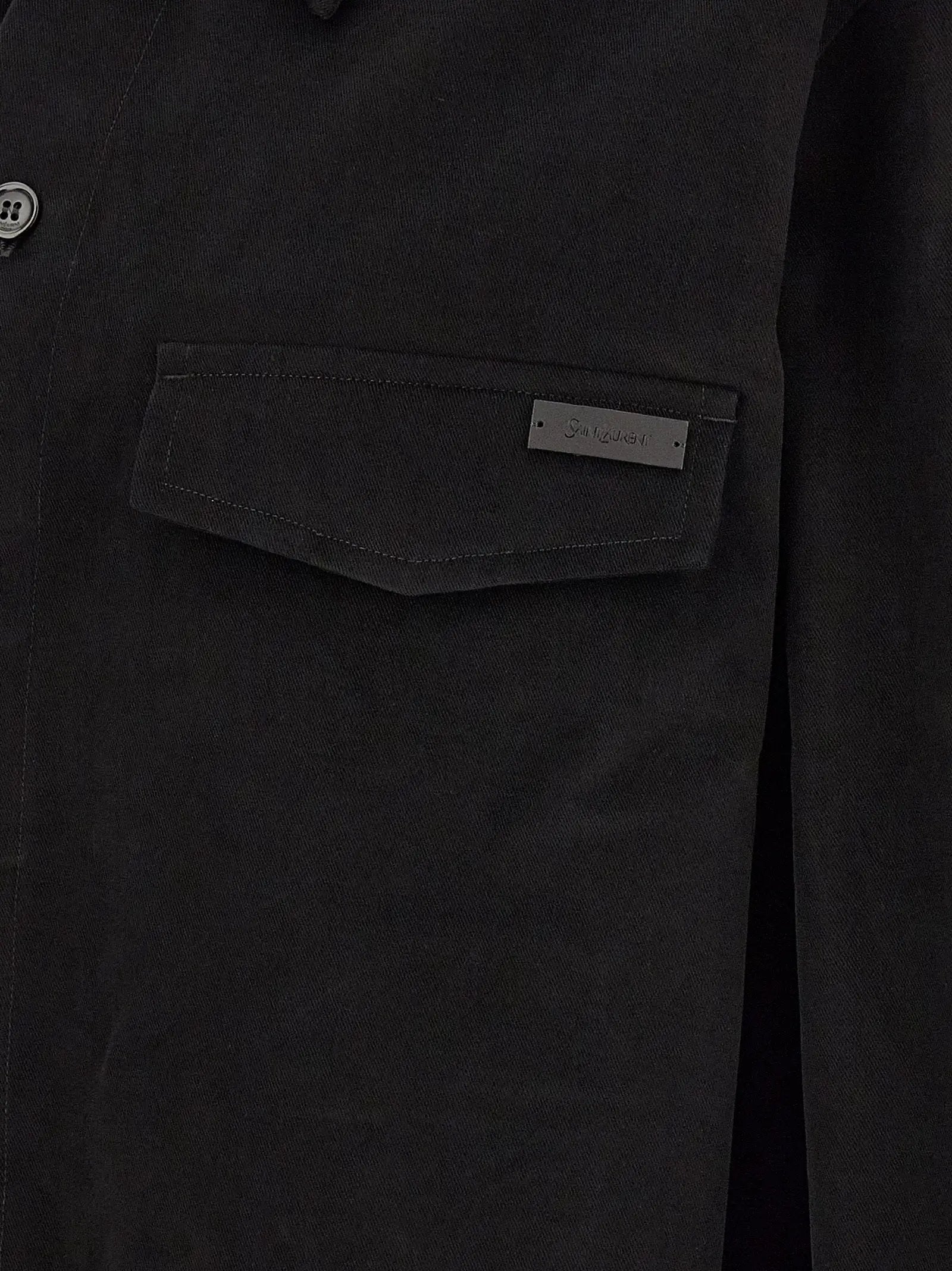 Saint Laurent Black Cotton Blouse