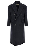 Saint Laurent Saint Laurent Blue Wool Coat