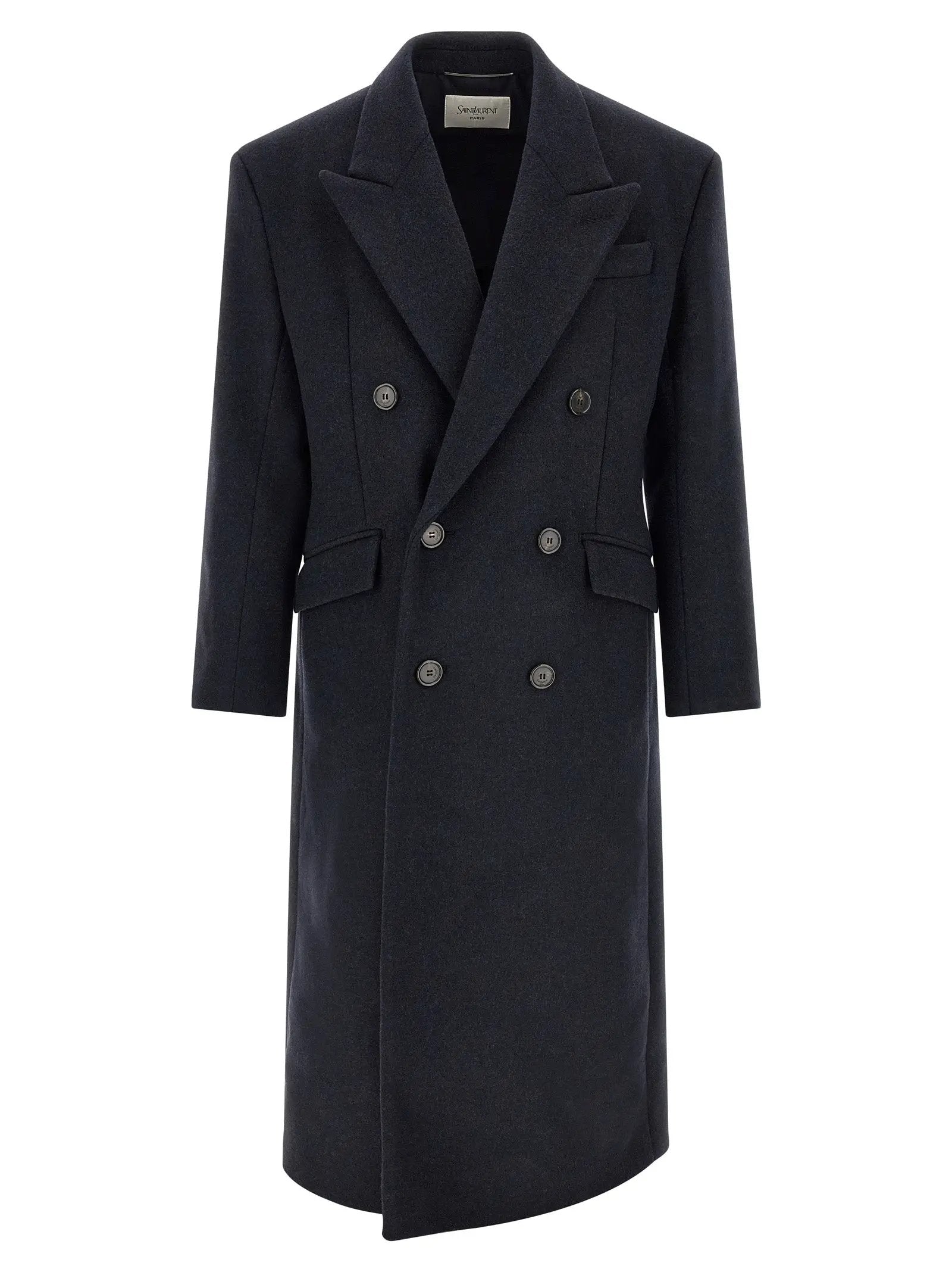 Saint Laurent Saint Laurent Blue Wool Coat