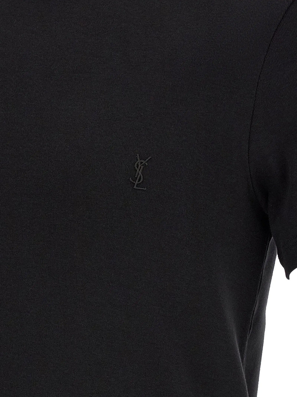 Saint Laurent Black Cotton T-Shirt