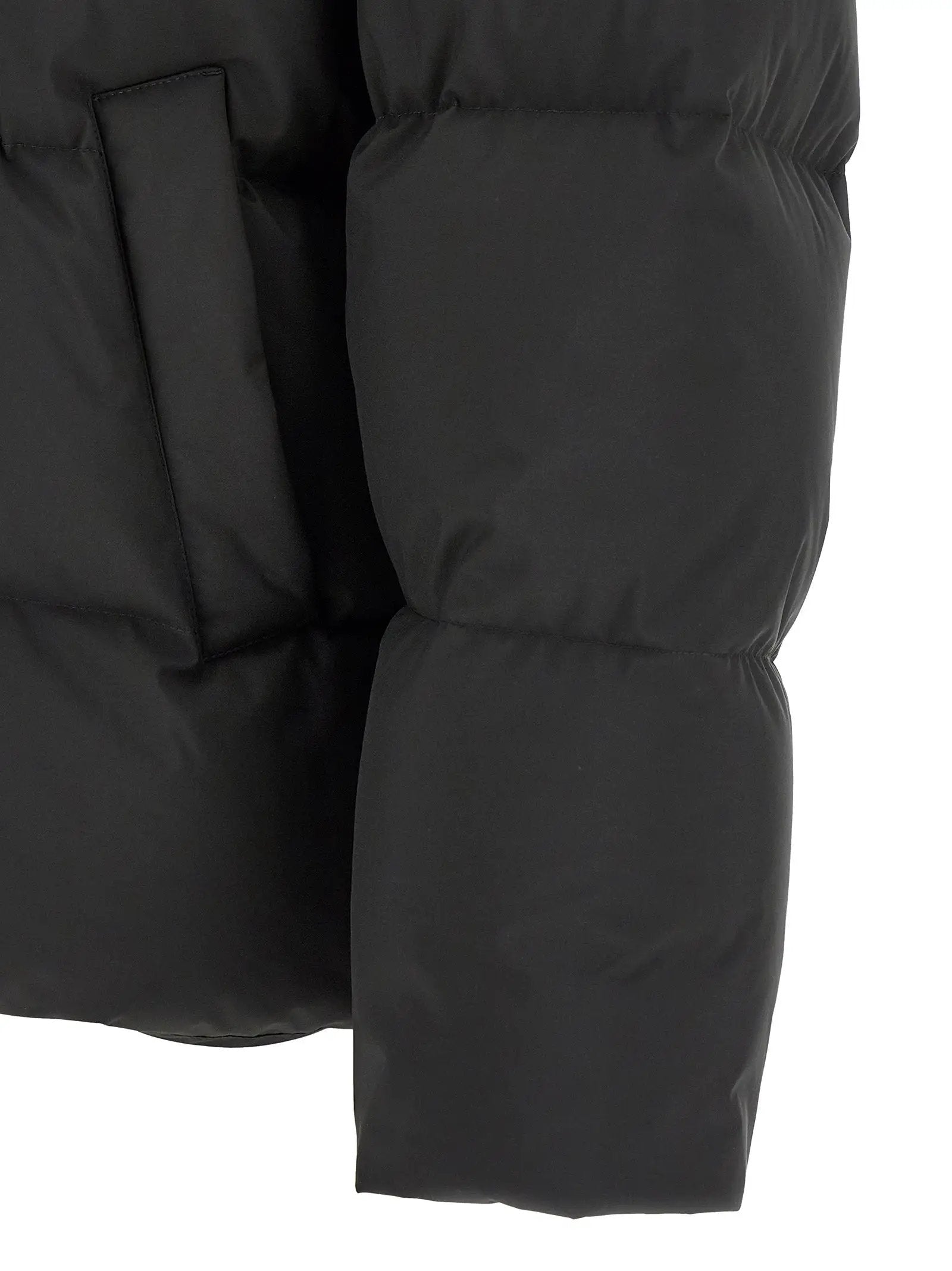 Saint Laurent Black Polyester Full-Length Jacket