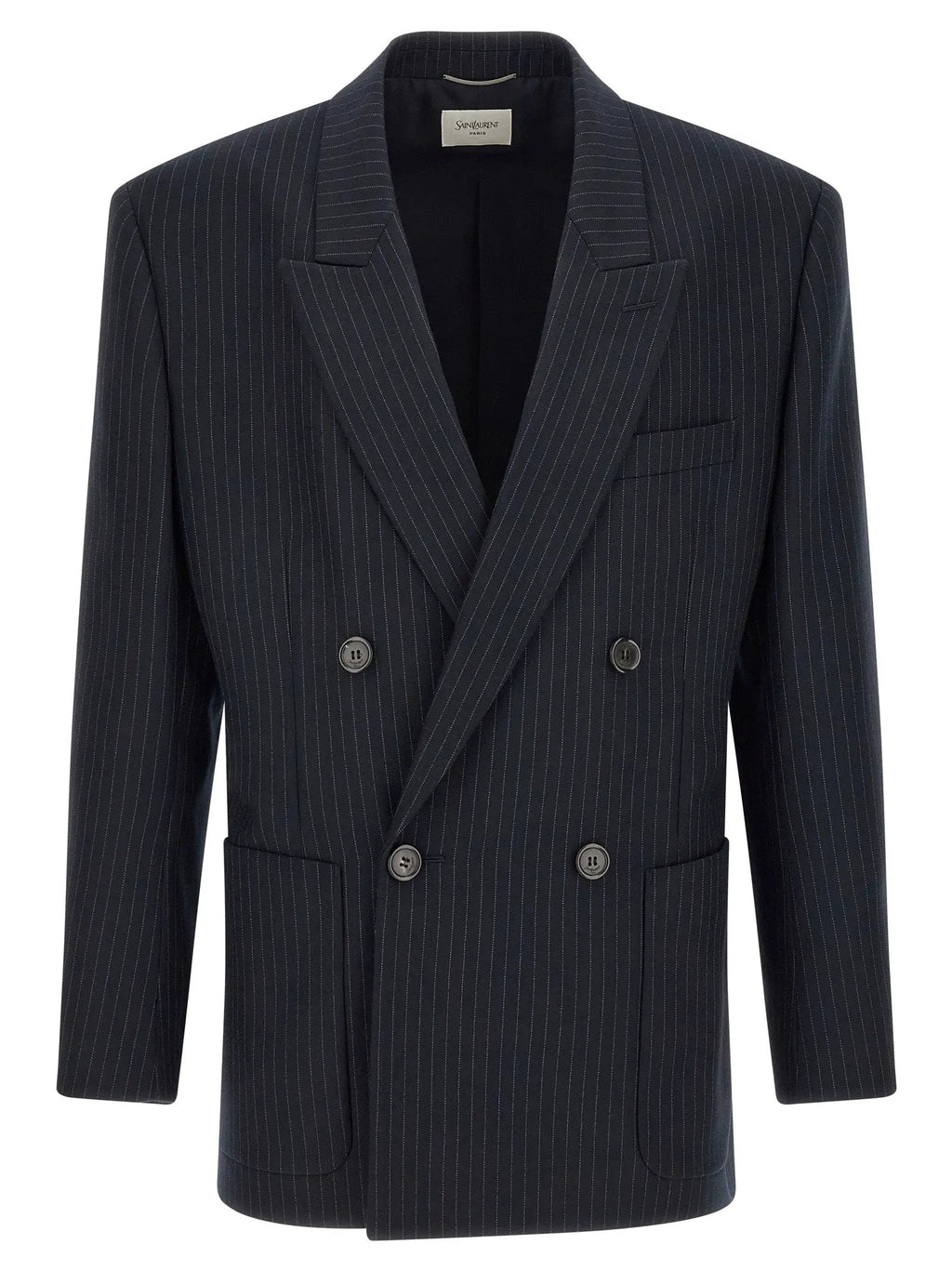 Saint Laurent Blue Wool Blazer