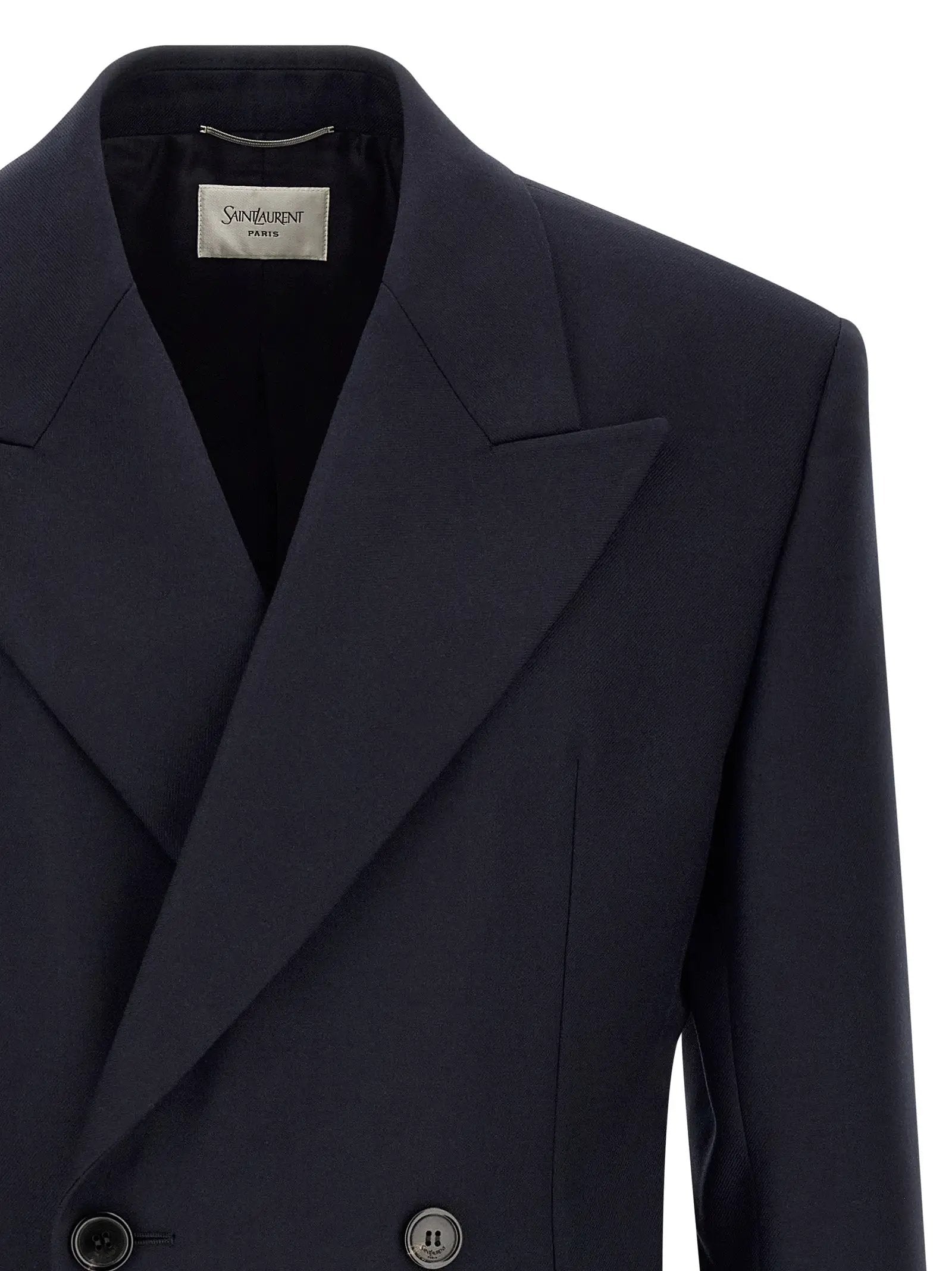 Saint Laurent Blue Wool Blazer