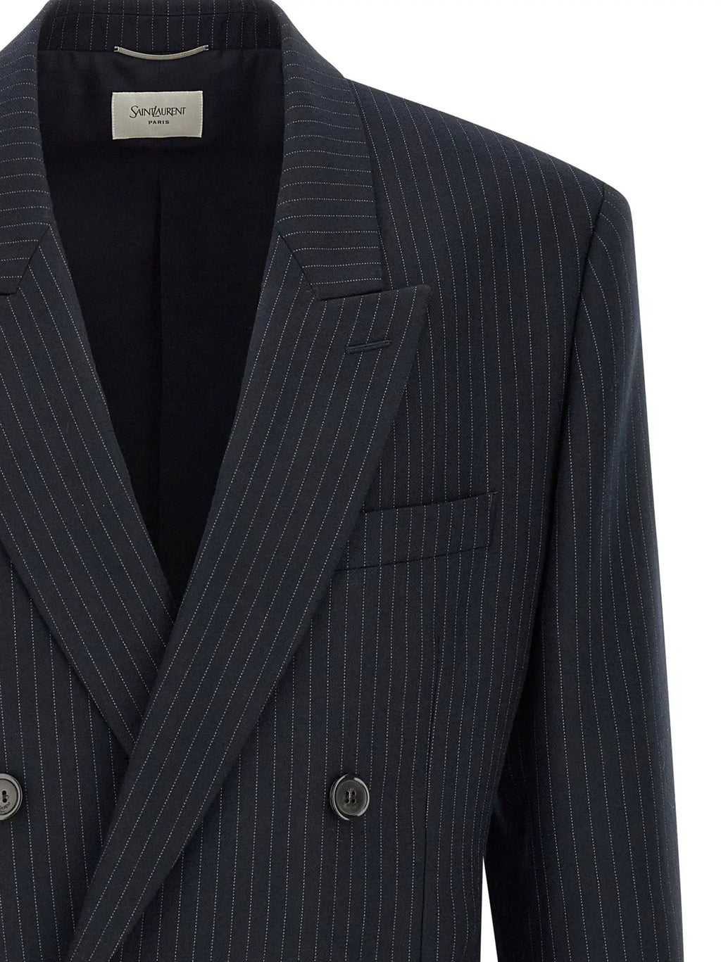 Saint Laurent Blue Wool Blazer