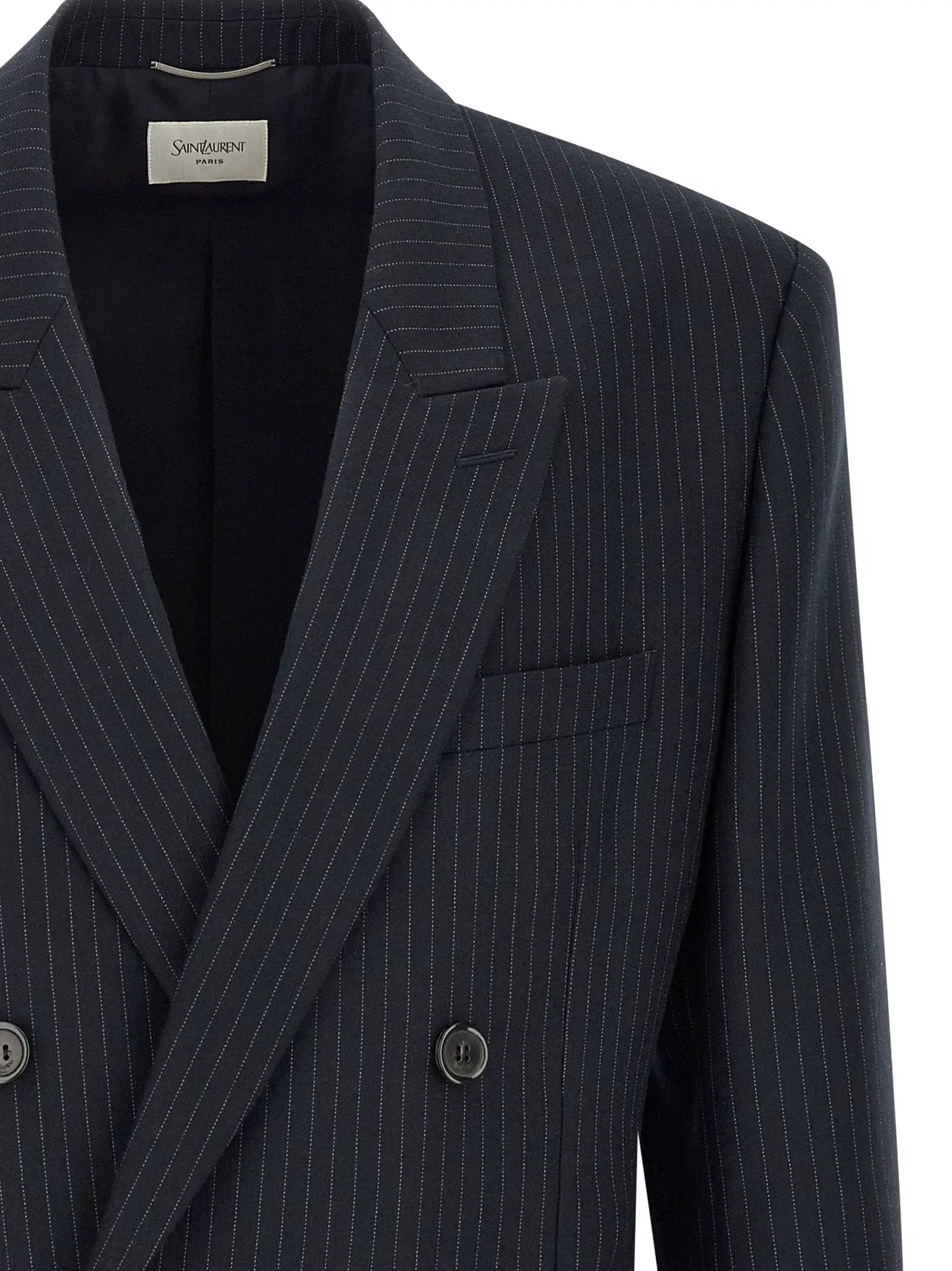 Saint Laurent Blue Wool Blazer