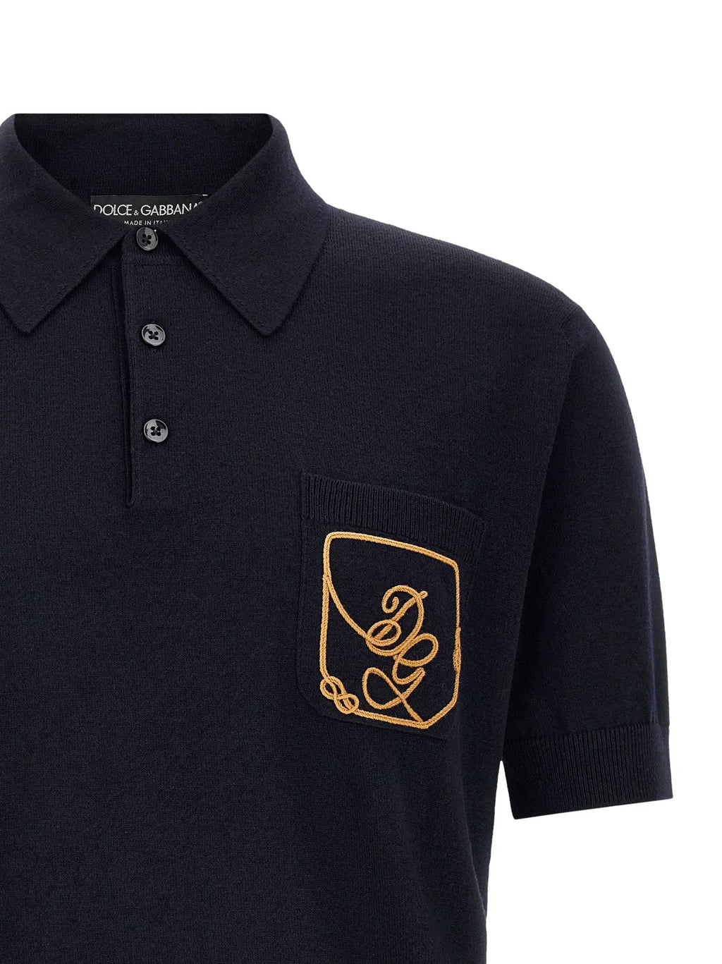 Dolce & Gabbana Blue Virgin Wool Polo Shirt