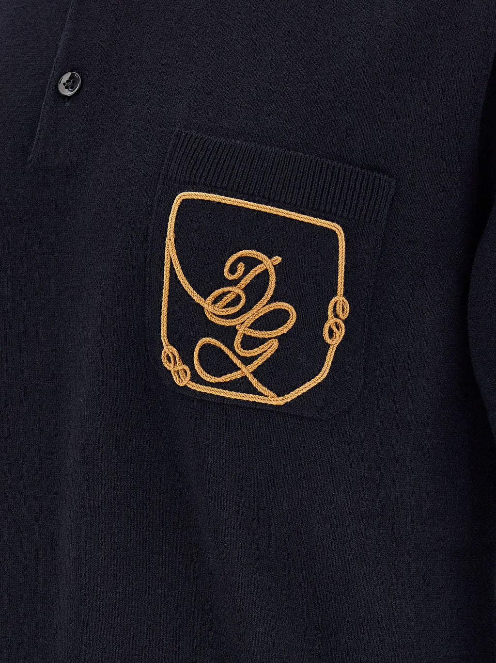 Dolce & Gabbana Blue Virgin Wool Polo Shirt