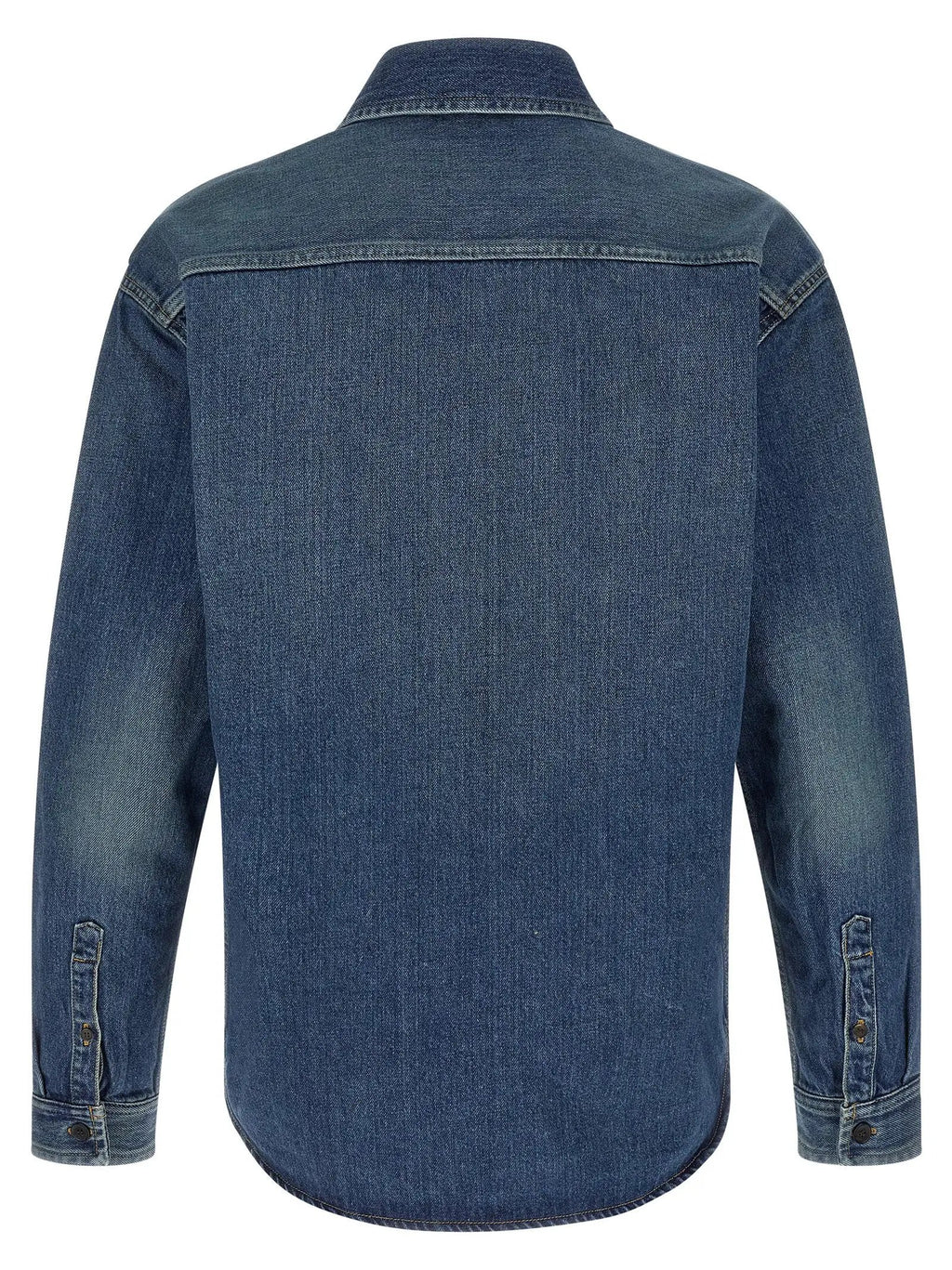 Saint Laurent Blue Cotton Blouse
