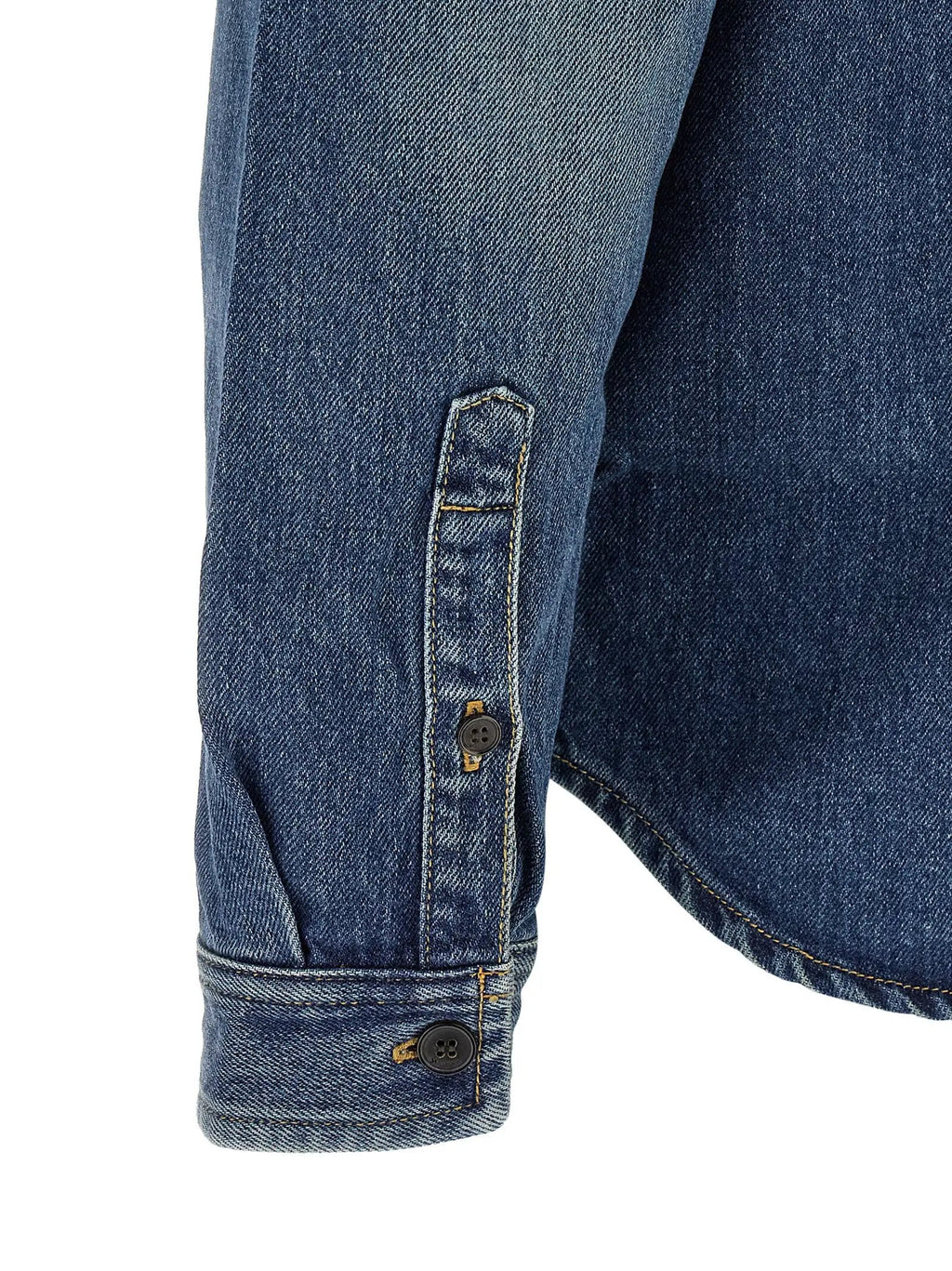 Saint Laurent Blue Cotton Blouse