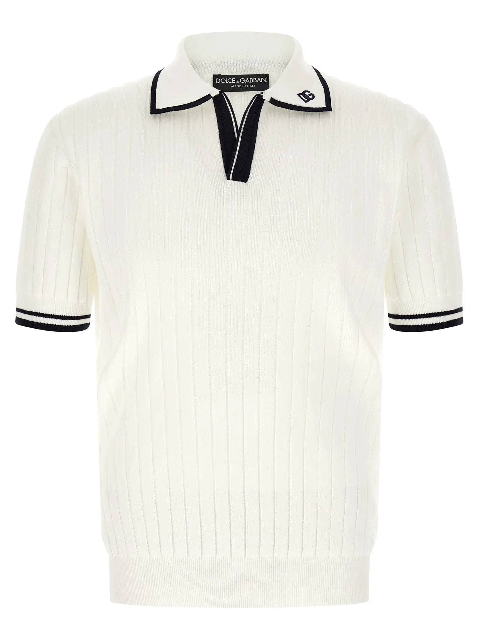 Dolce & Gabbana Bicolor Cotton Polo Shirt