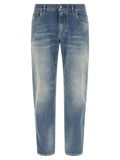 Dolce & Gabbana Dolce & Gabbana Blue Cotton Straight-Leg Jeans
