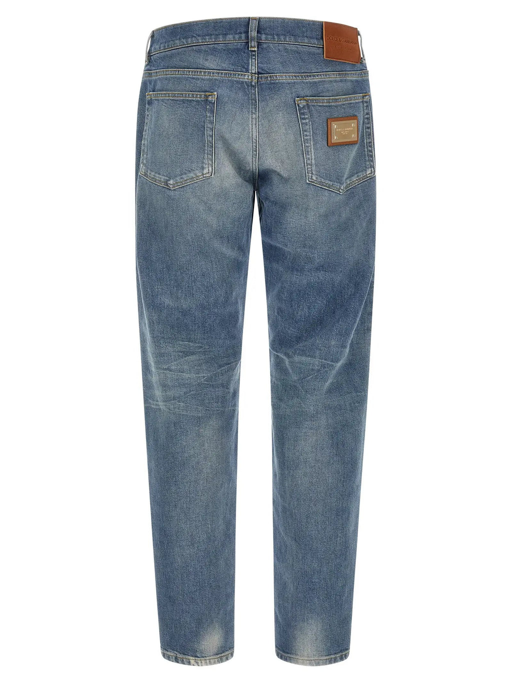 Dolce & Gabbana Dolce & Gabbana Blue Cotton Straight-Leg Jeans