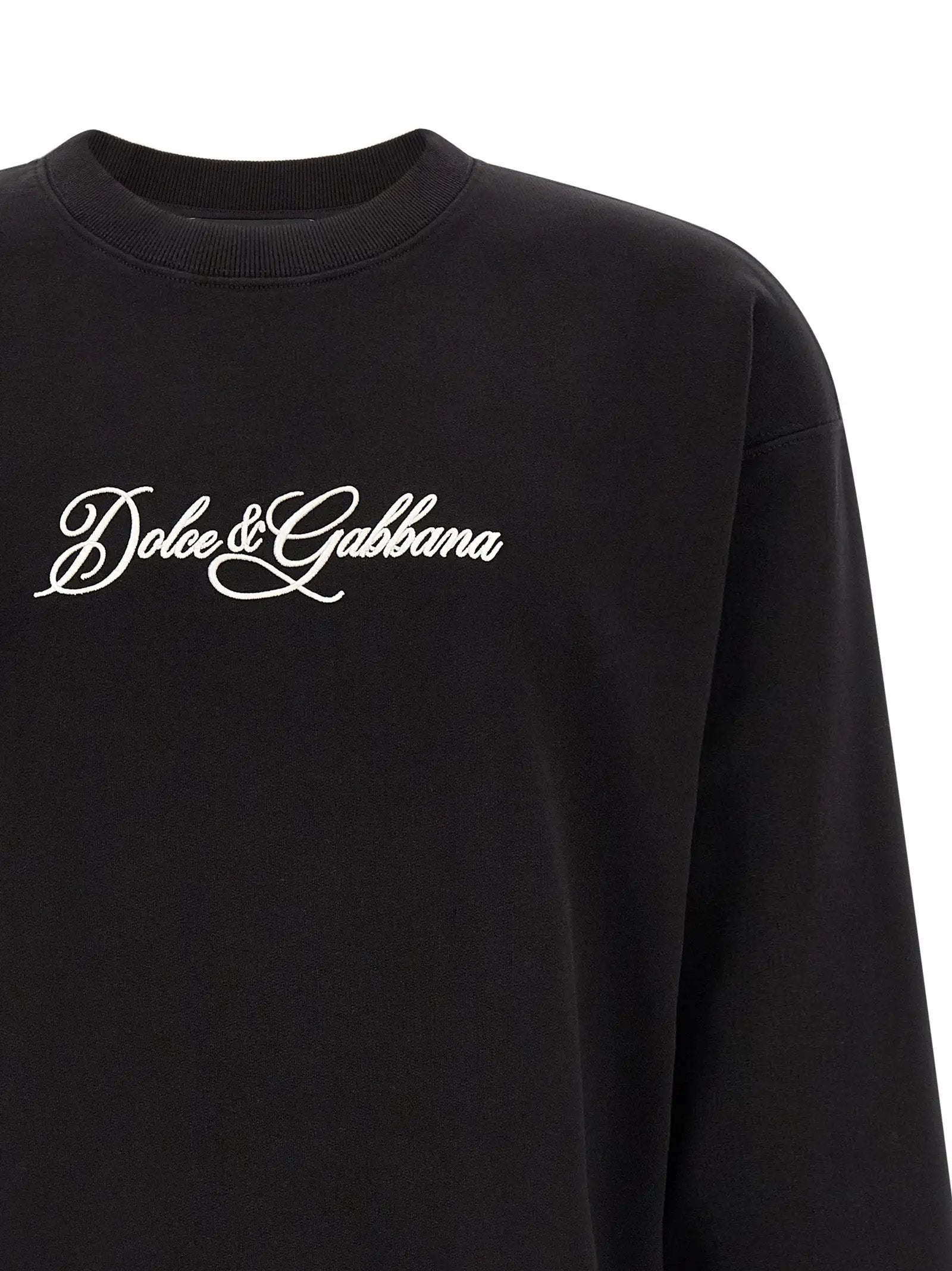 Dolce & Gabbana Black Cotton Sweatshirt