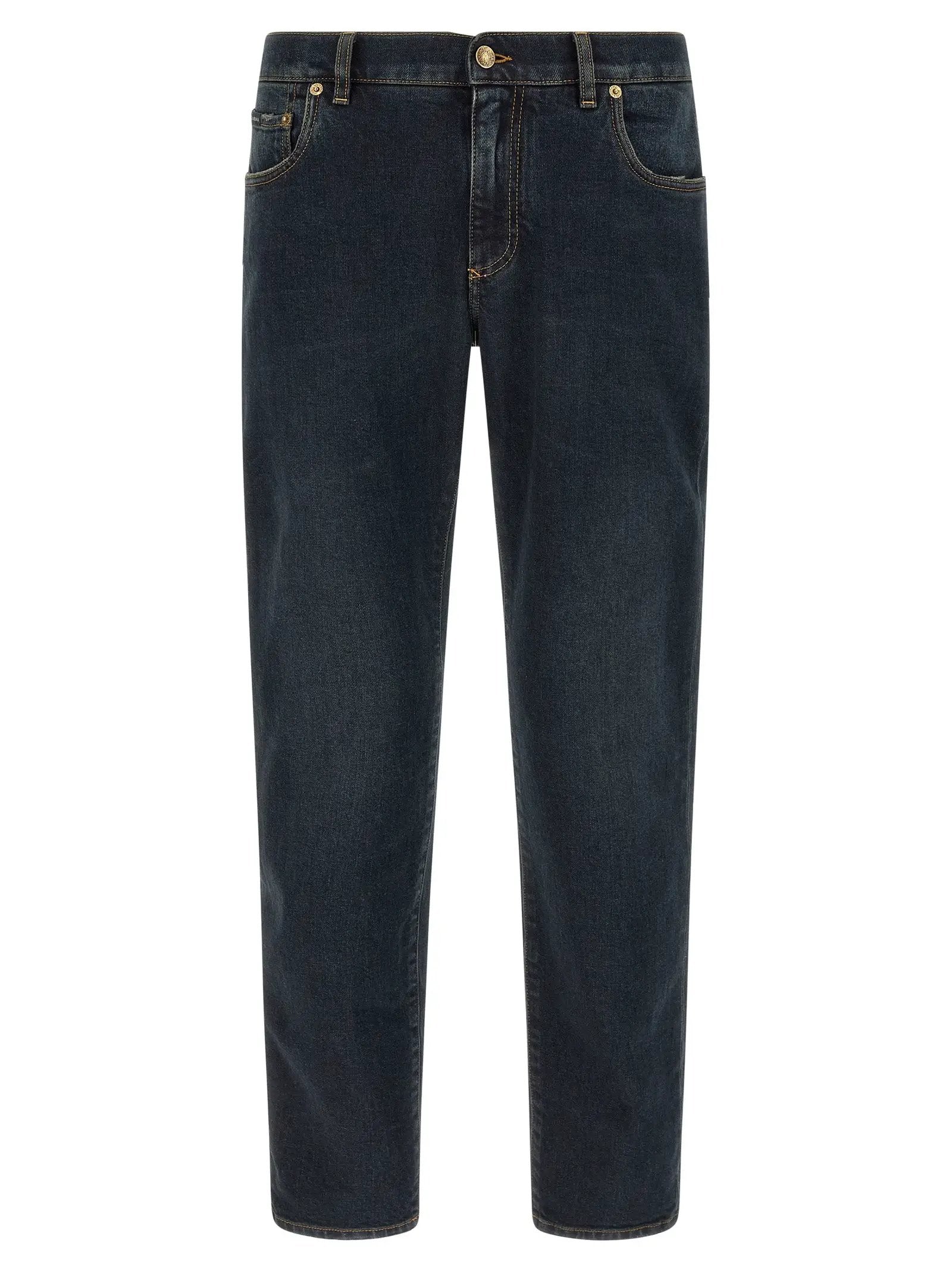 Dolce & Gabbana Blue Cotton Skinny Jeans