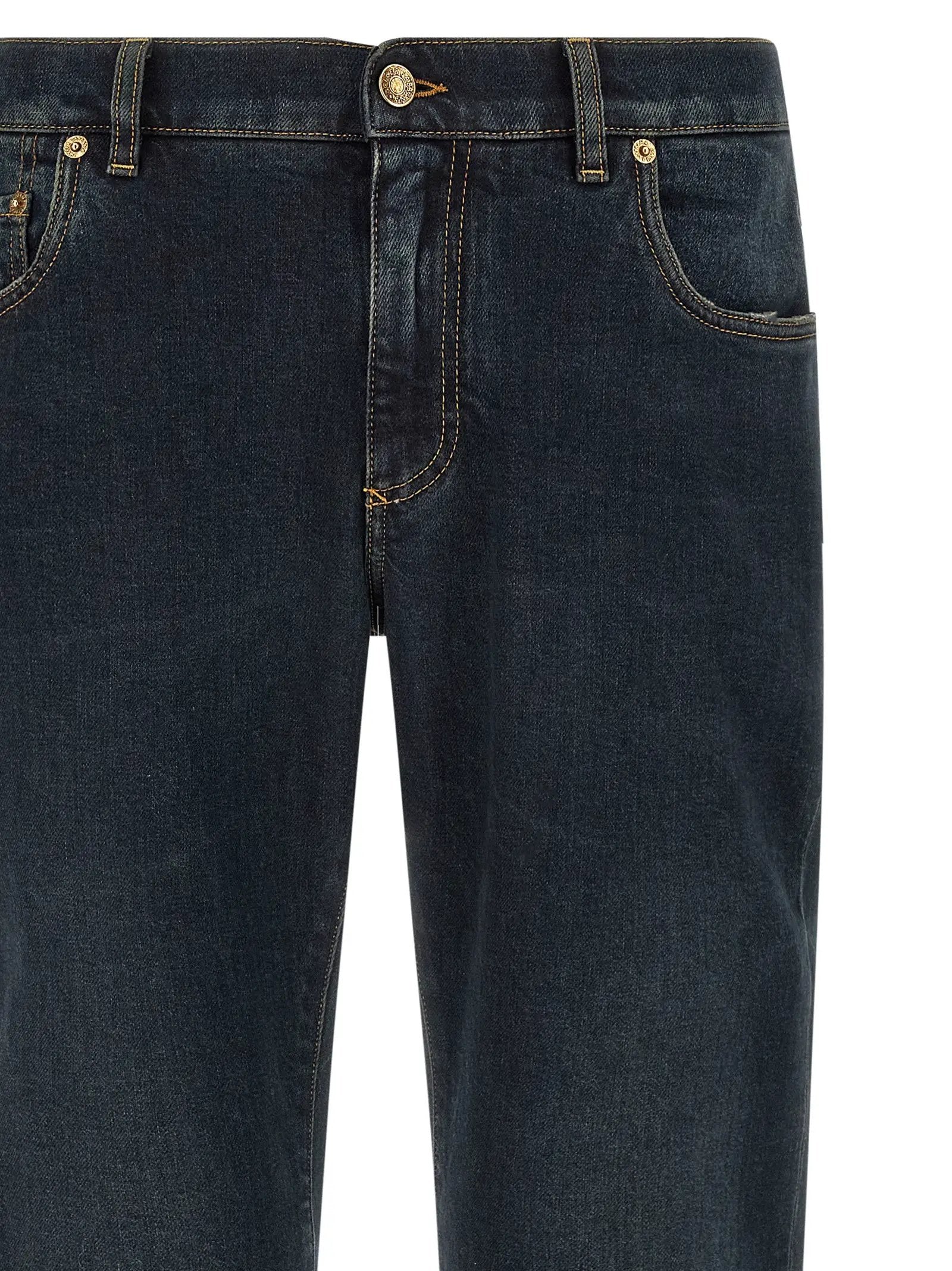 Dolce & Gabbana Blue Cotton Skinny Jeans
