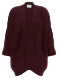 BE YOU Bordeaux Cashmere Cardigan