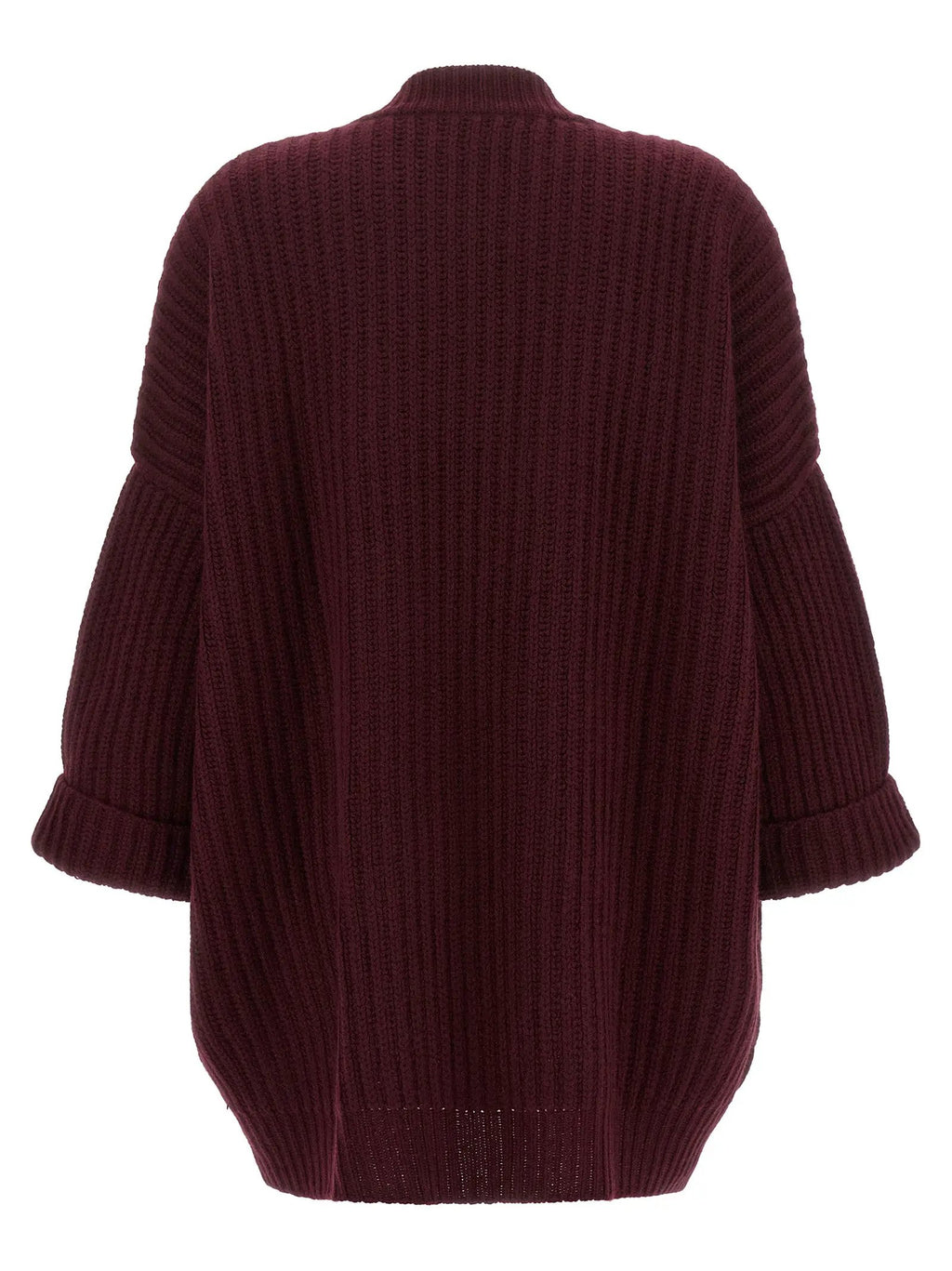 BE YOU Bordeaux Cashmere Cardigan
