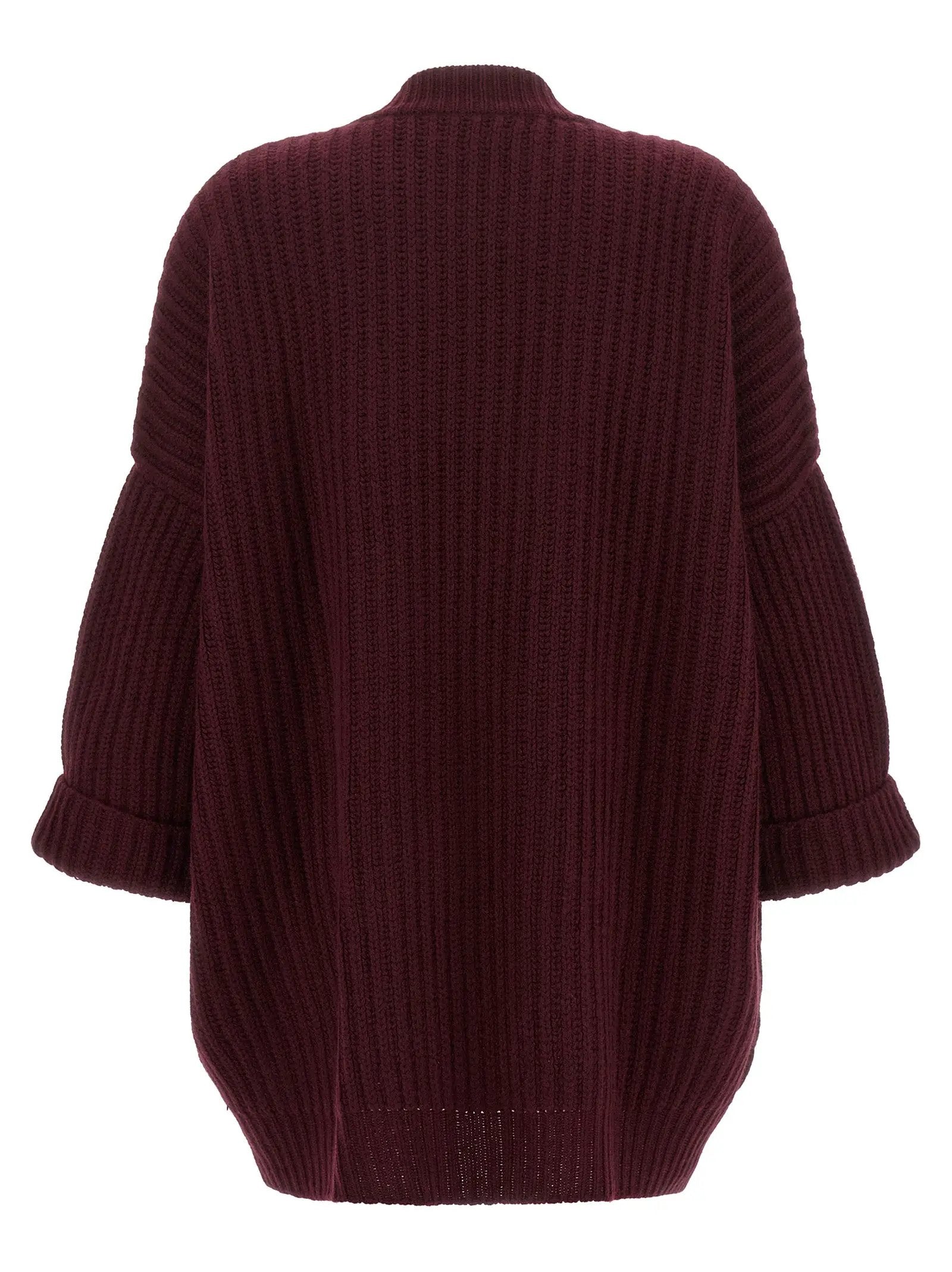 BE YOU Bordeaux Cashmere Cardigan