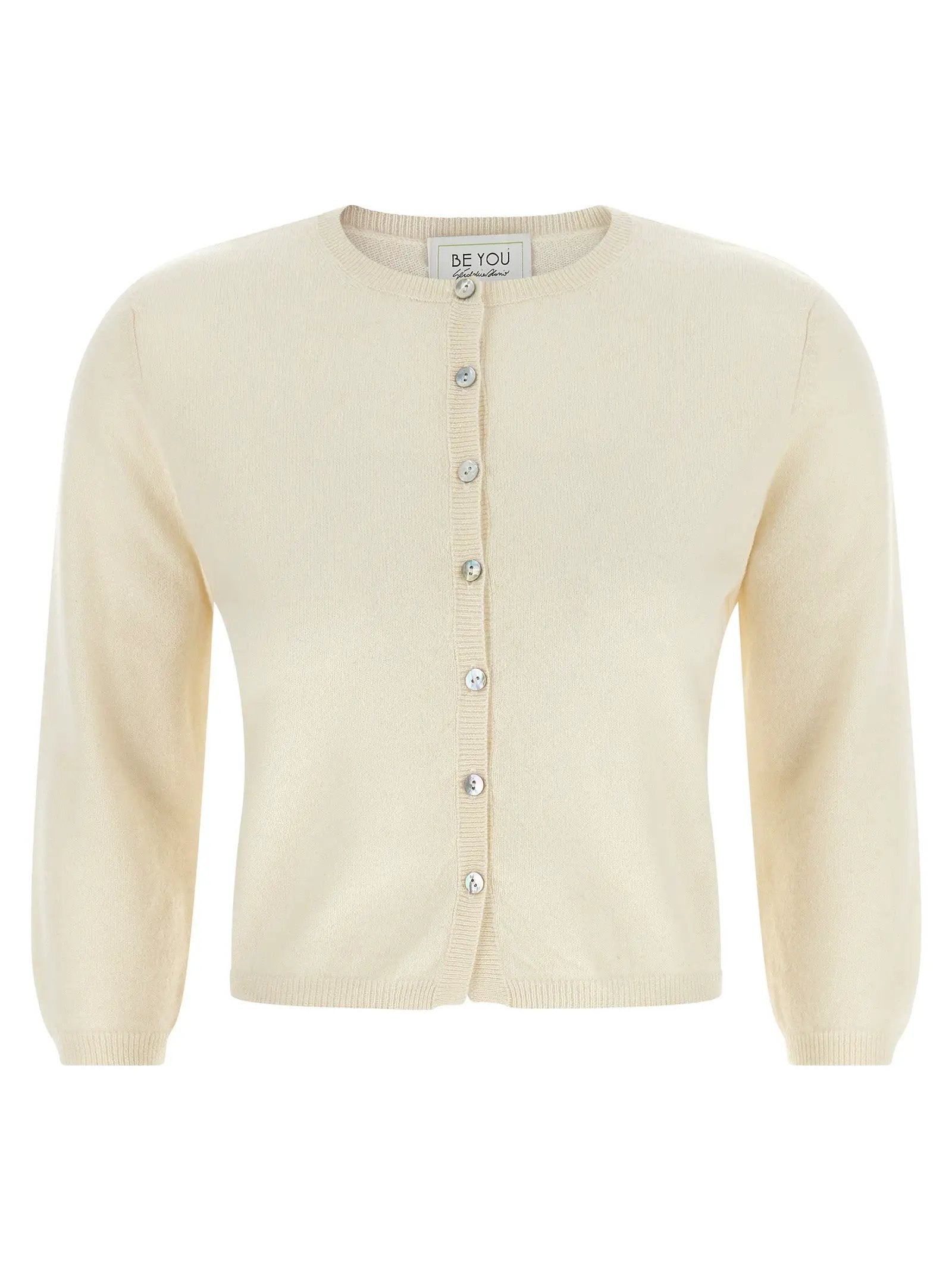 BE YOU White Cashmere Cardigan