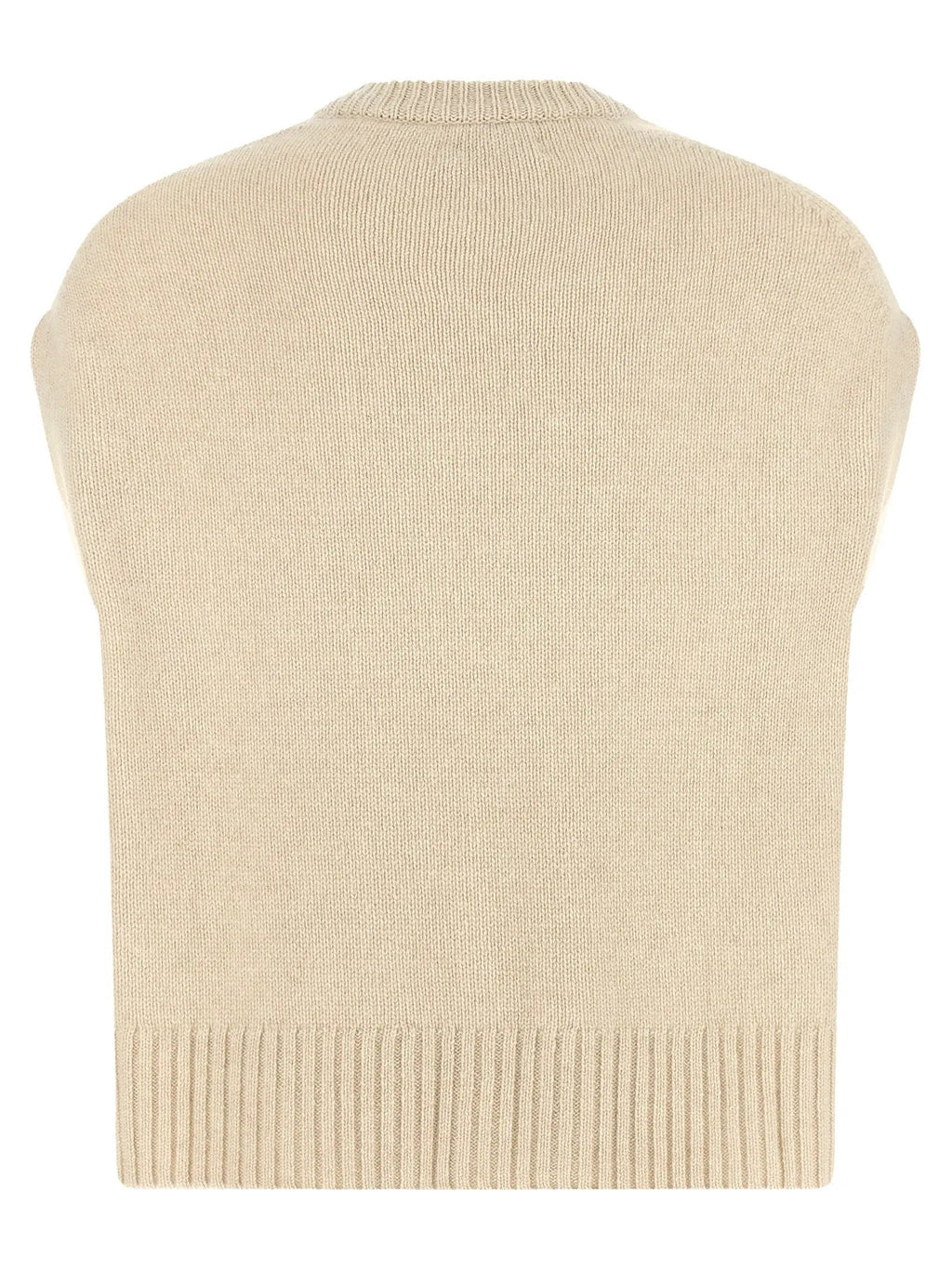 BE YOU Beige Cashmere Sleeveless Jacket