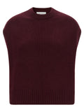 BE YOU Bordeaux Cashmere Sleeveless Jacket