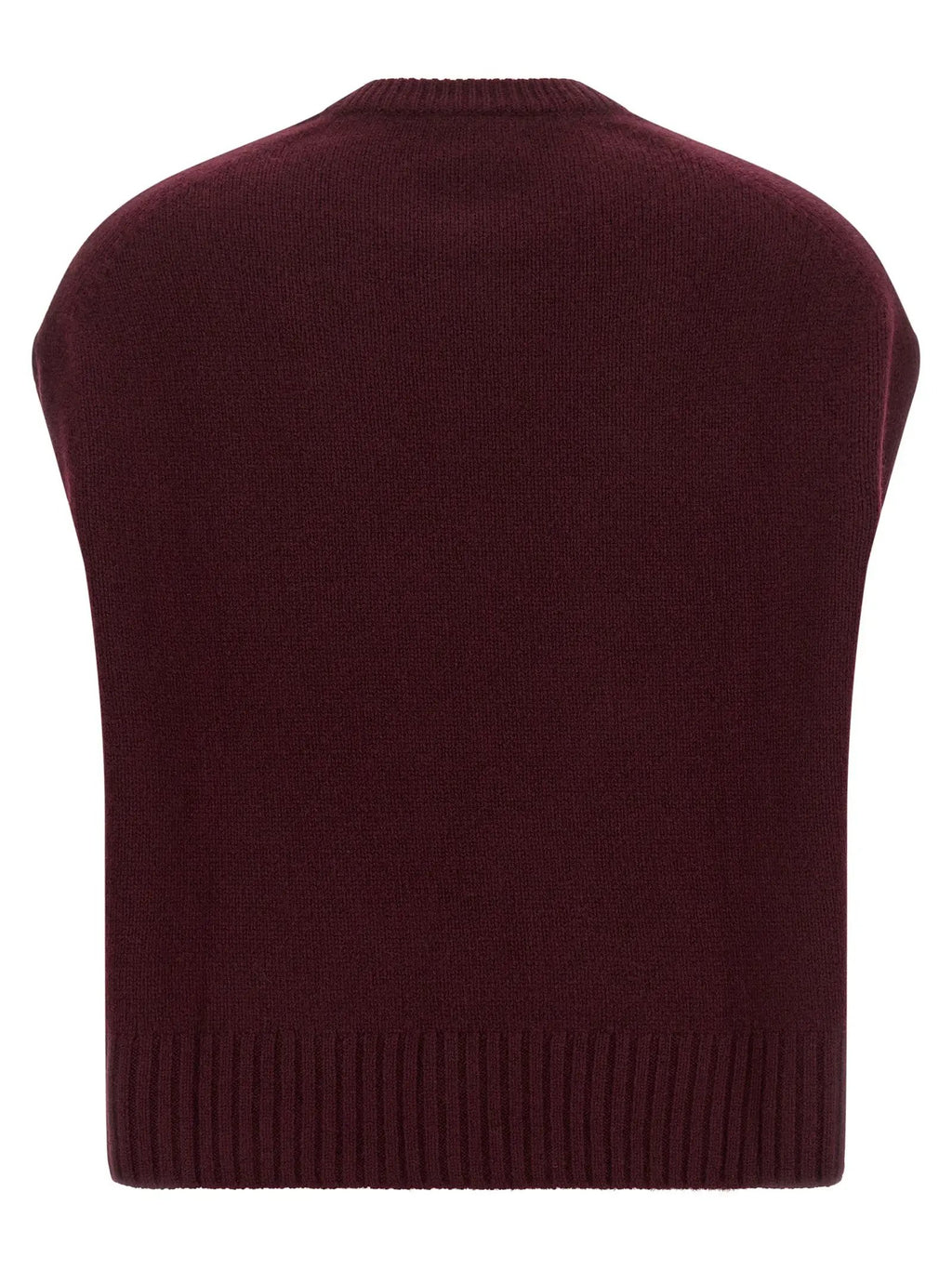 BE YOU Bordeaux Cashmere Sleeveless Jacket