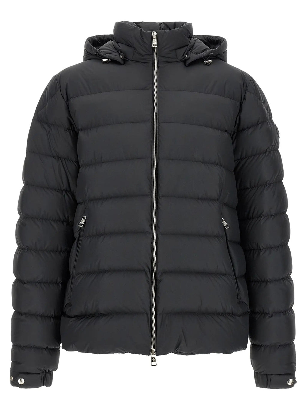 Moncler Black Polyester Full-Length Jacket