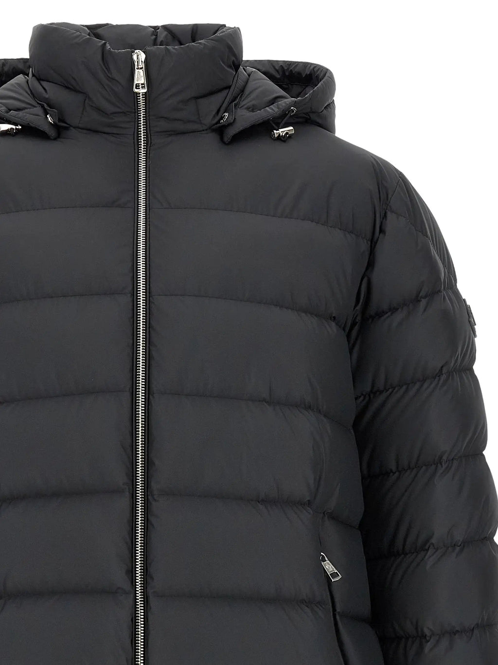 Moncler Black Polyester Full-Length Jacket