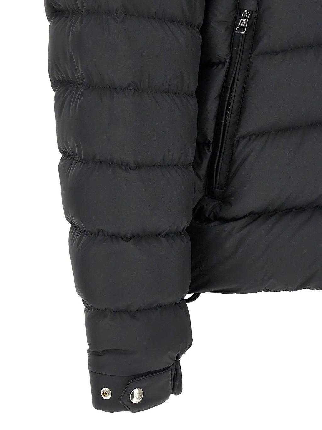 Moncler Black Polyester Full-Length Jacket
