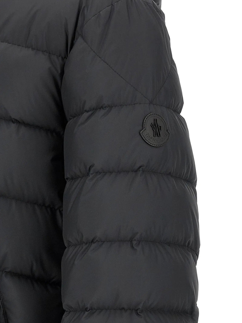 Moncler Black Polyester Full-Length Jacket