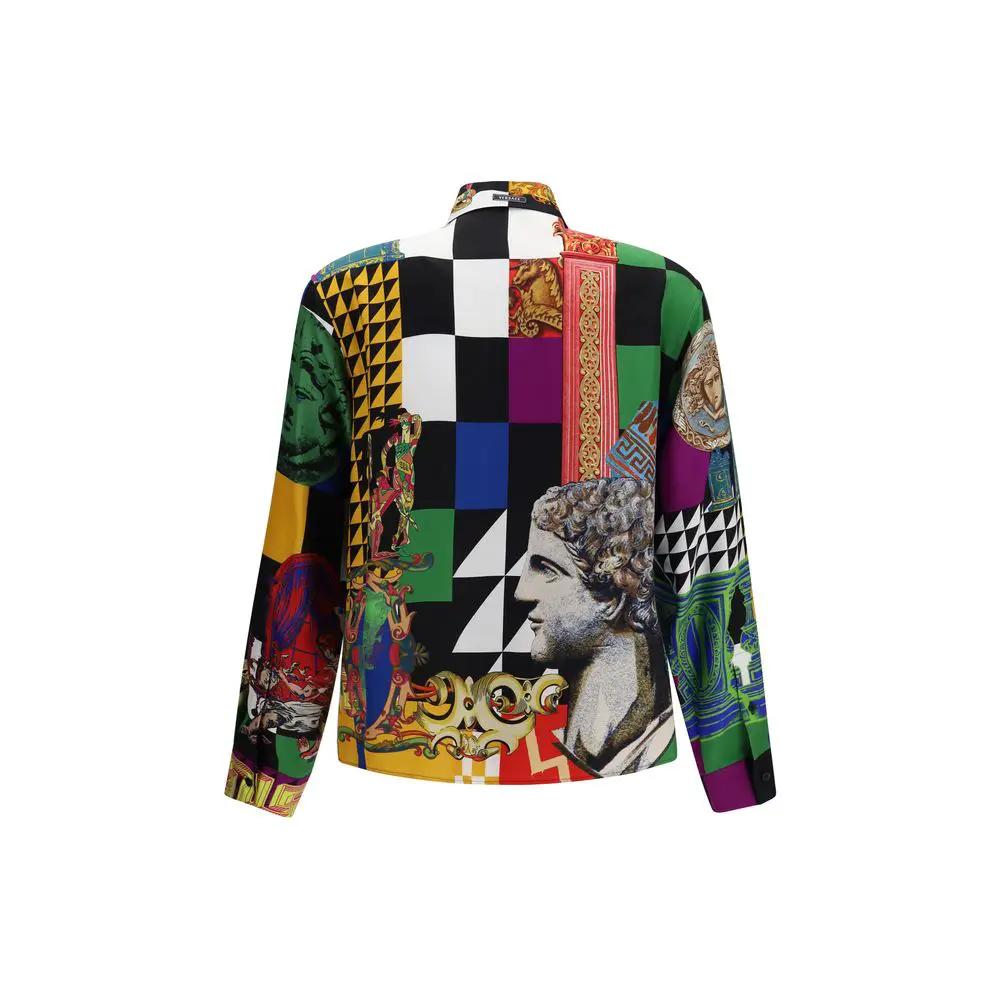 Versace Versace Multicolor Silk Pattern Shirt
