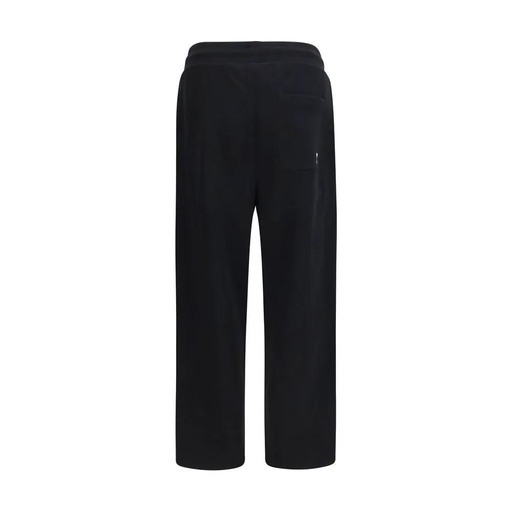 Ami Paris Ami Paris Black Cotton Joggers (Workout Pants)