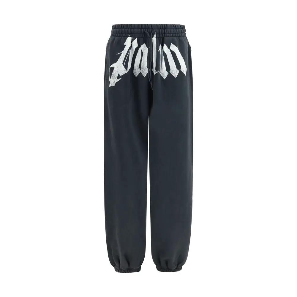 Palm Angels Gray Cotton Joggers (Workout Pants)