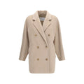 Max Mara Beige Wool Oves Aries Full-Length Jacket