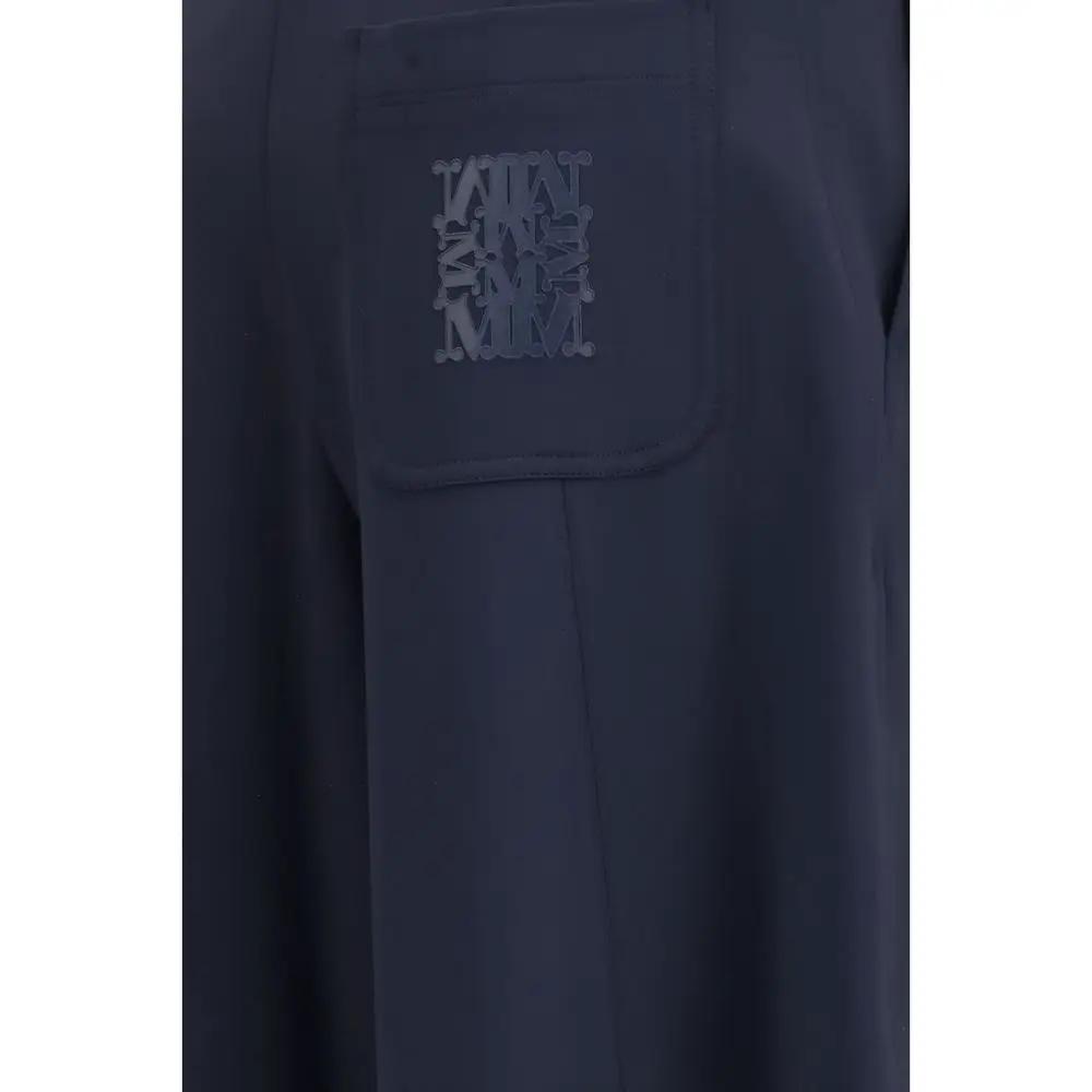 Max Mara Blue Polyamide Casual Pants
