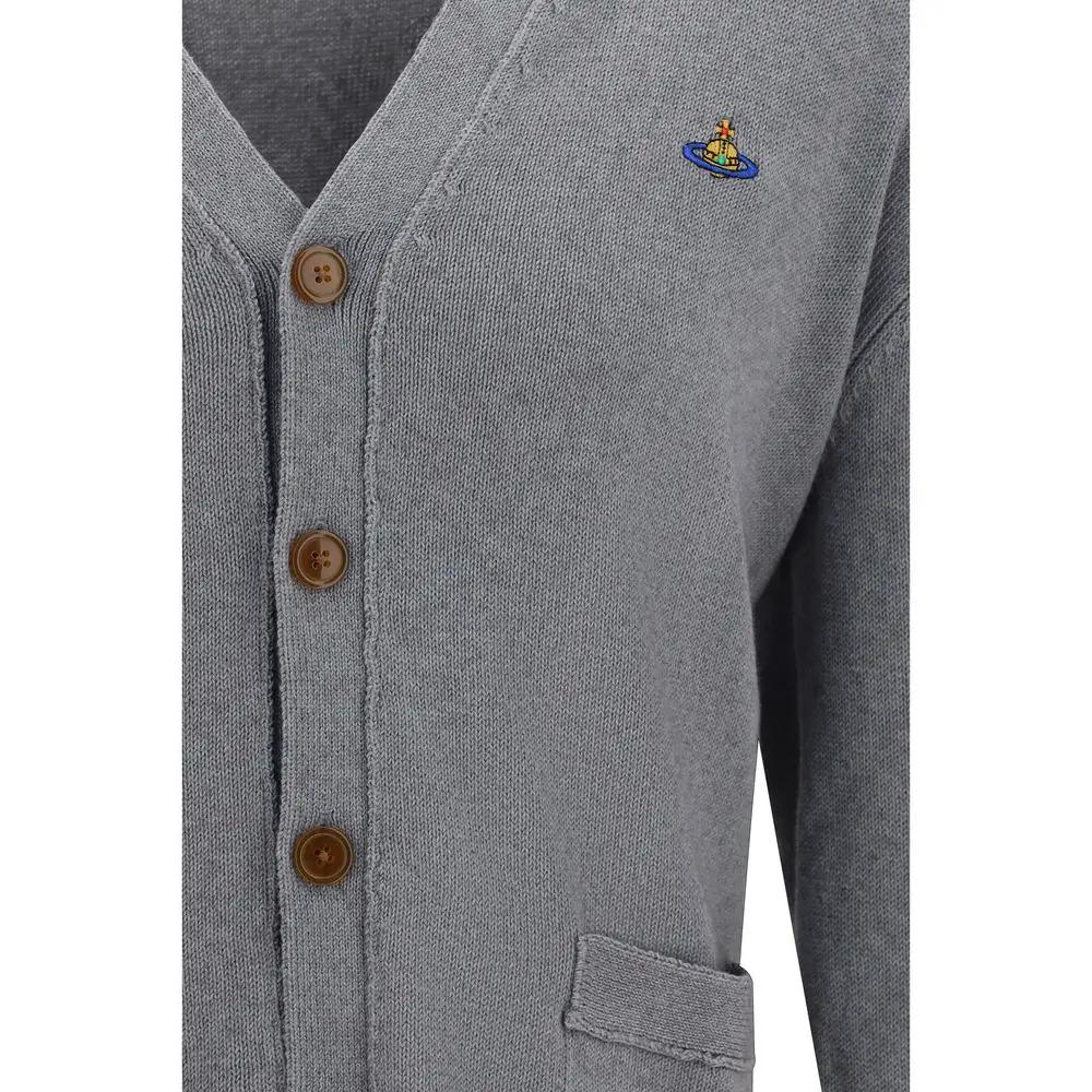 Vivienne Westwood Gray Cotton Cardigan