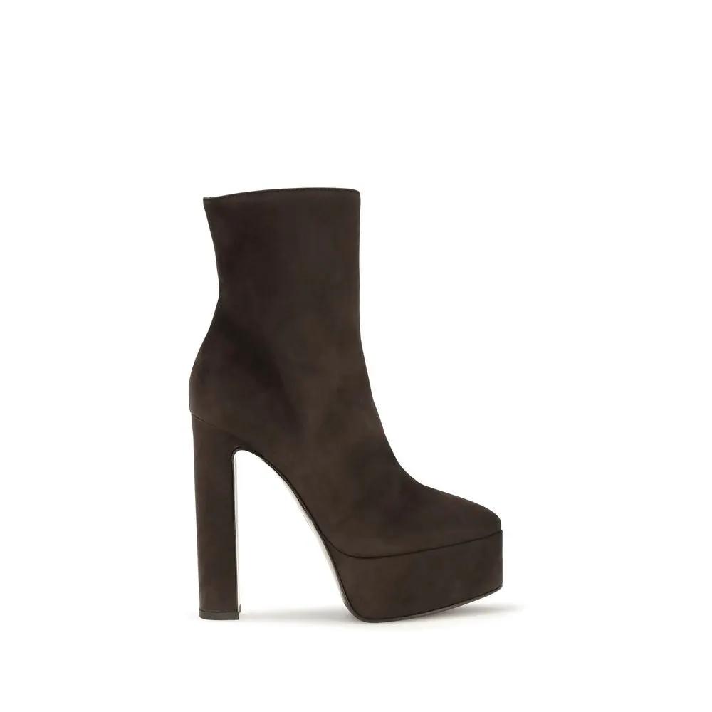 LE SILLA LE SILLA Brown Suede Leather Ankle Boots