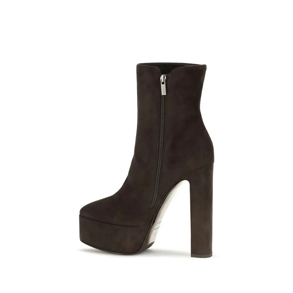 LE SILLA LE SILLA Brown Suede Leather Ankle Boots