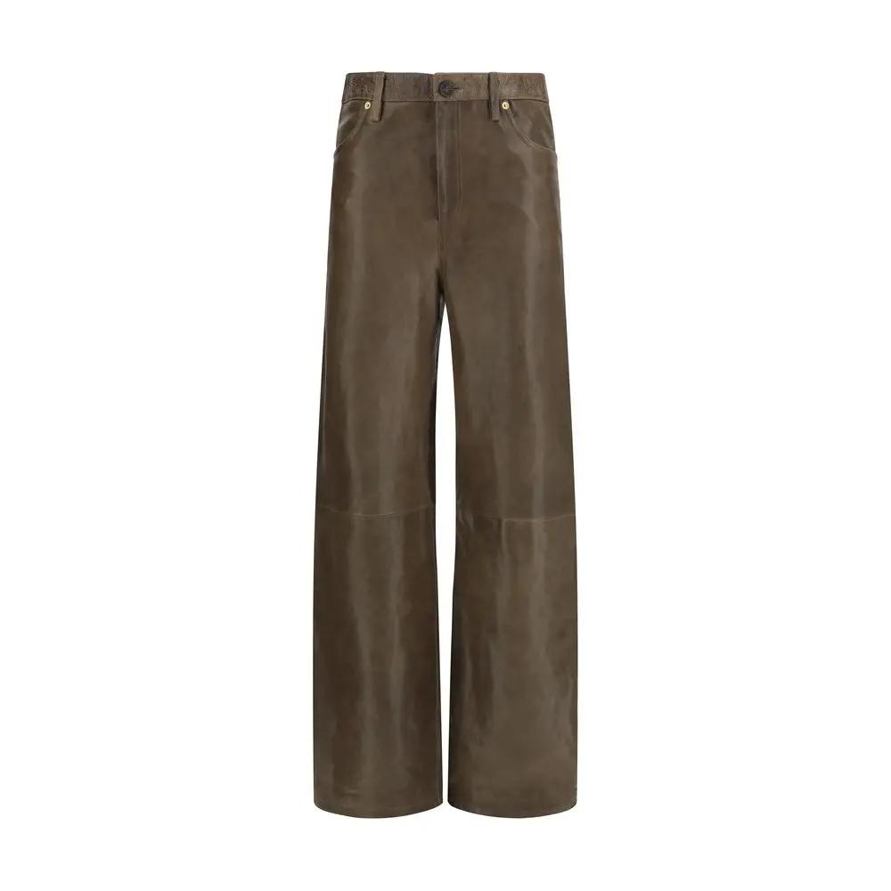 Golden Goose Golden Goose Brown Leather Pants