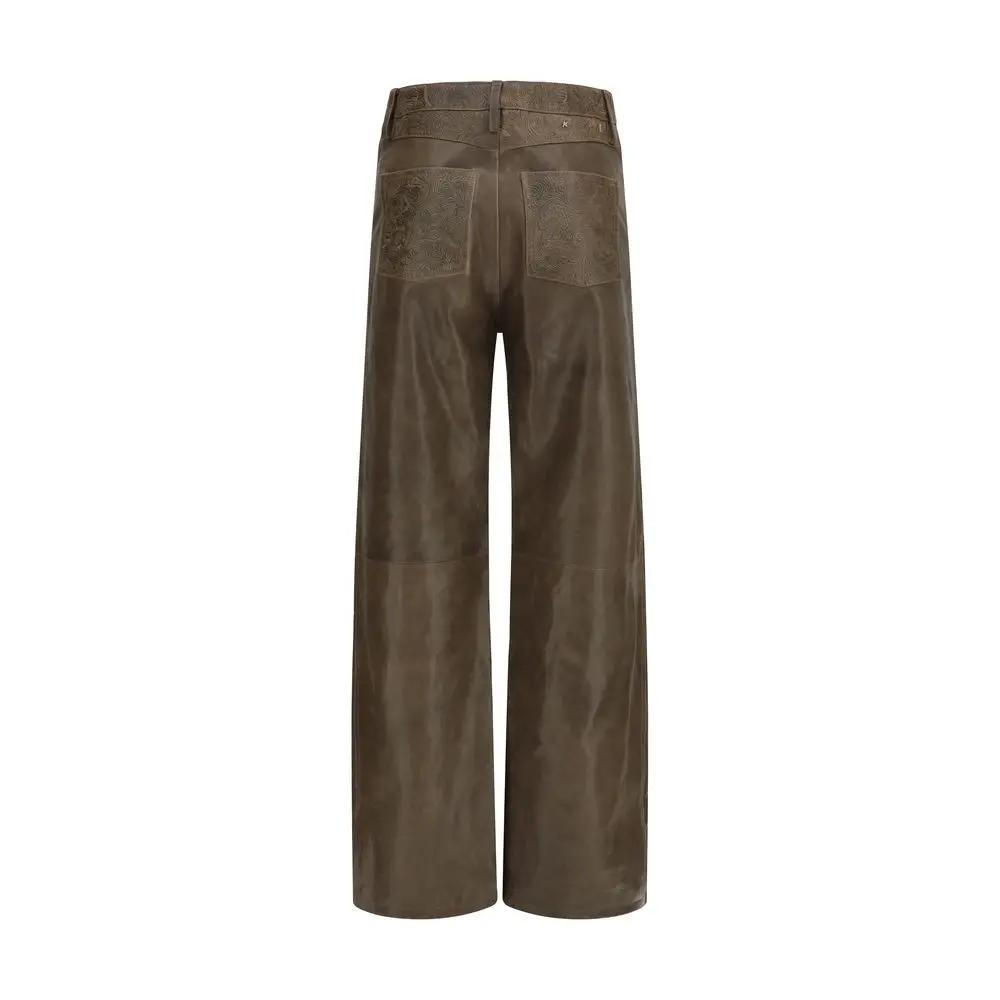 Golden Goose Golden Goose Brown Leather Pants