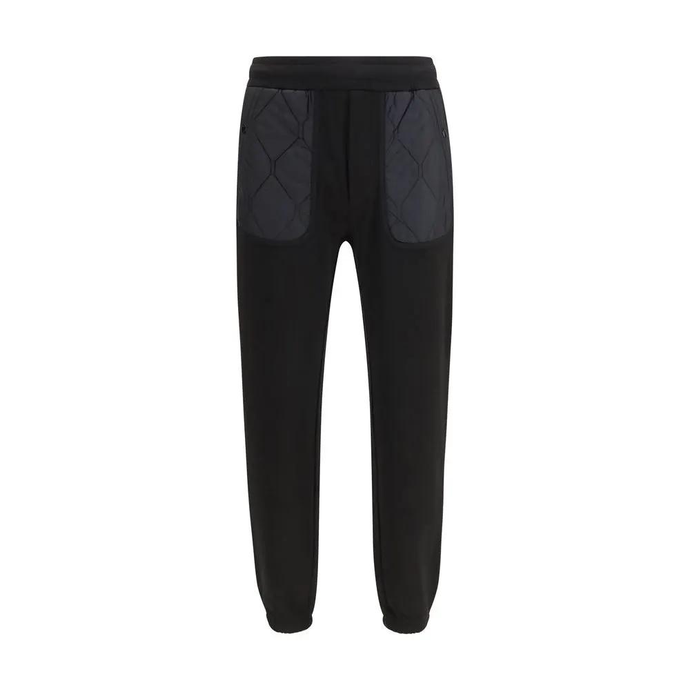 Moncler Black Cotton Athletic Pants