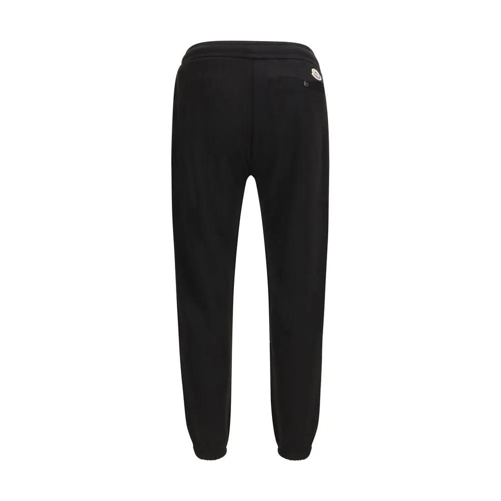 Moncler Black Cotton Athletic Pants