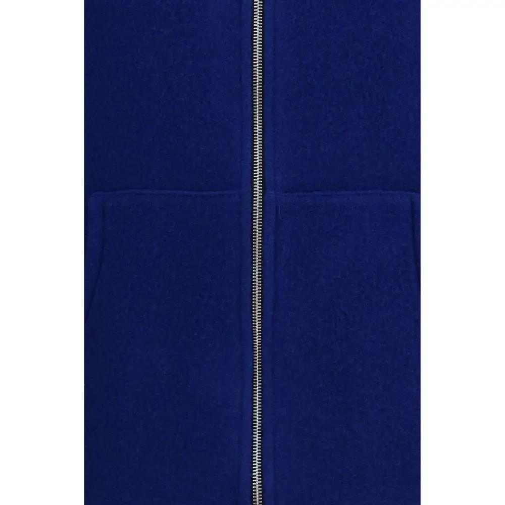 RIER Blue Wool Oves Aries Sleeveless Jacket