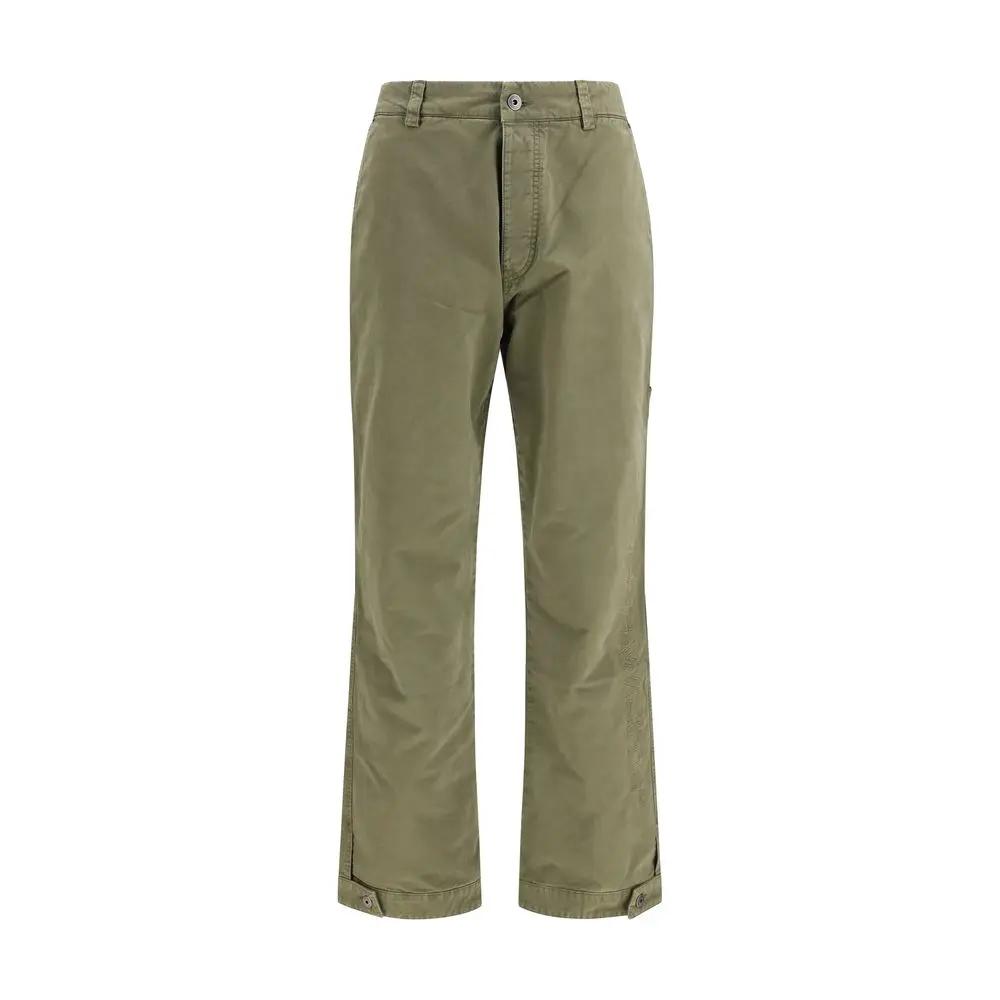 Off-White Off-White Bicolor Cotton Casual Pants