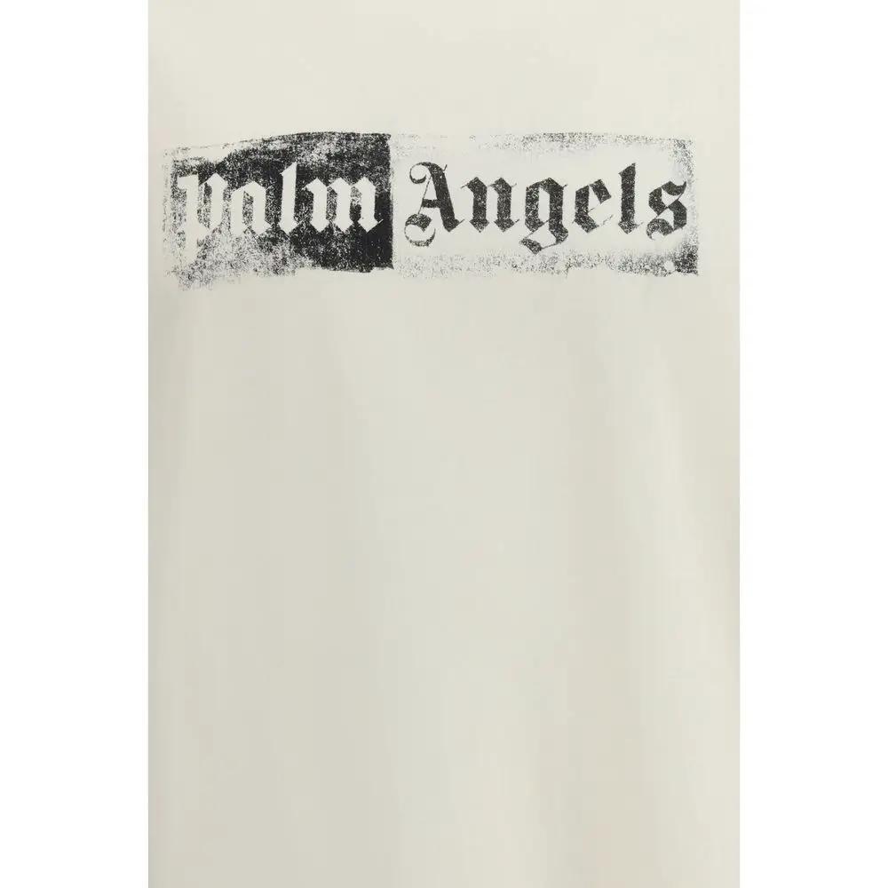 Palm Angels Palm Angels Beige Cotton T-Shirt