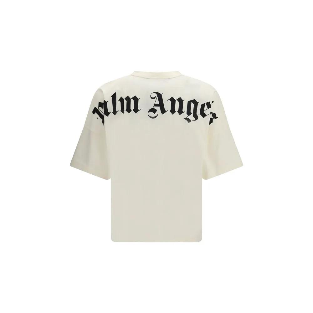 Palm Angels Palm Angels Beige Cotton T-Shirt