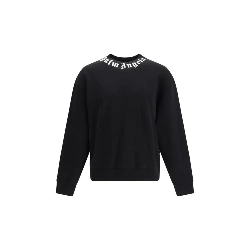 Palm Angels Black Cotton Sweatshirt